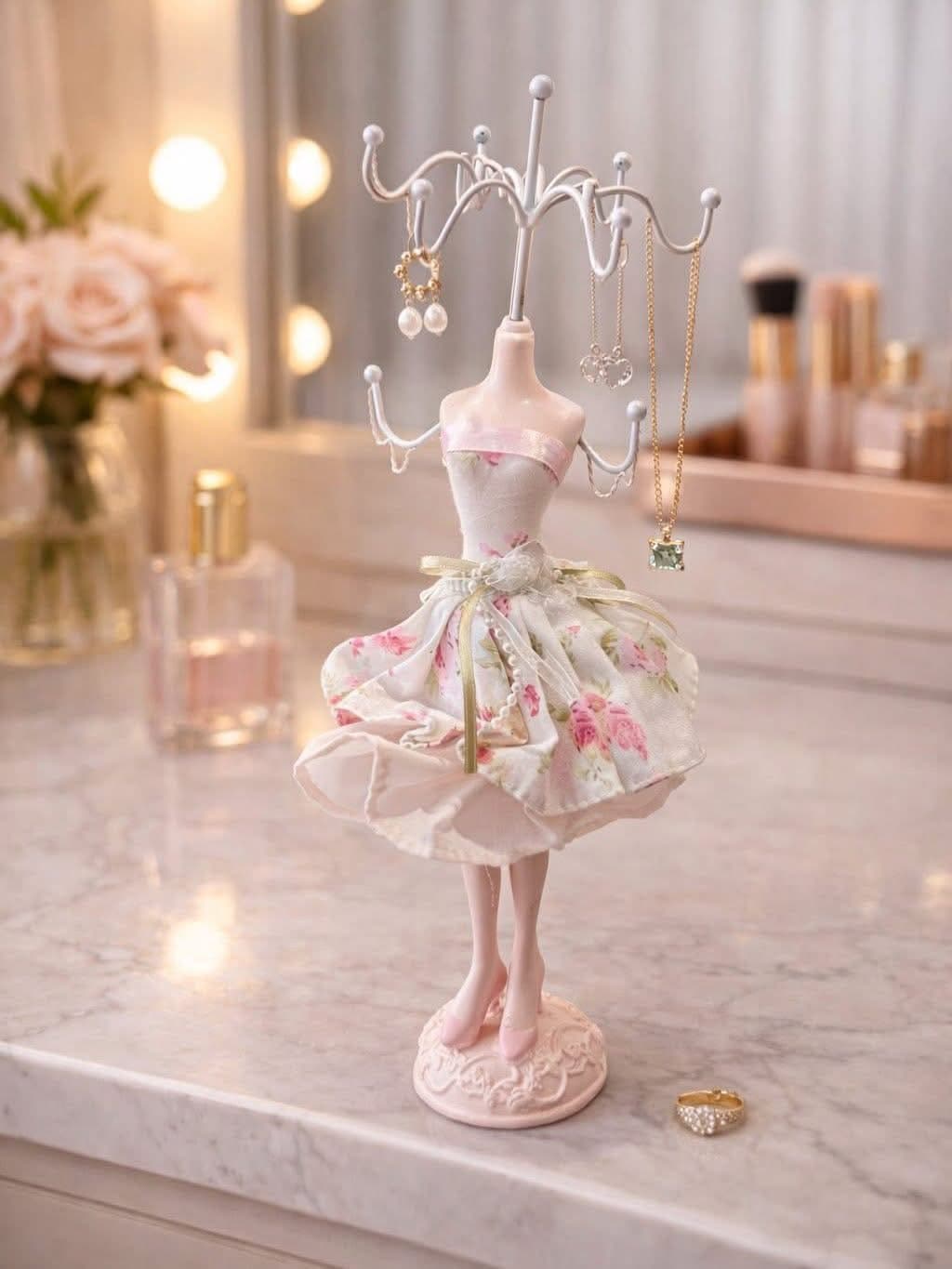 Porte-Bijoux Mannequin Princess – Support Bijoux Élégant (Fleurie)